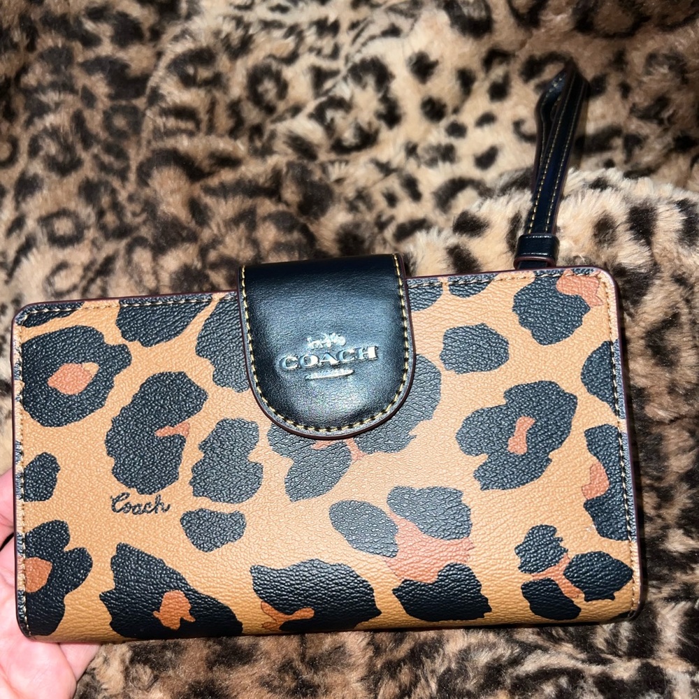 Coach cheetah wallet
